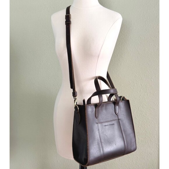 portland leather goods Handbags - Portland Leather Goods Lola brown shoulder crossbody tote handbag